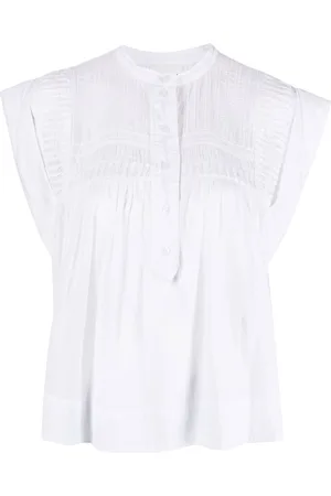 Marant Etoile Blusa Leaza con pliegues