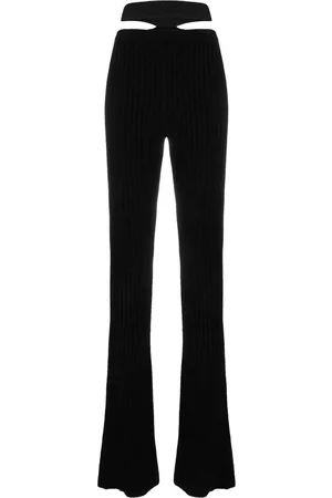 ANDREADAMO Pantalones de punto de talle alto