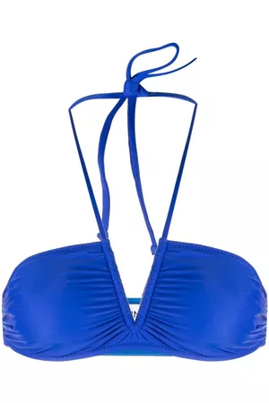 Ganni Top de bikini fruncido