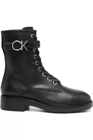 Calvin Klein Botas militares con hebilla y logo