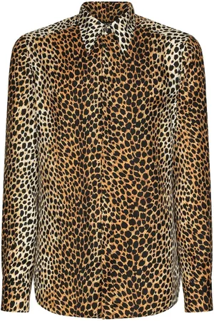 Dolce & Gabbana Camisa con motivo de leopardo