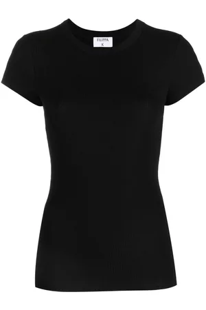 Filippa K Camiseta de canalé con manga corta