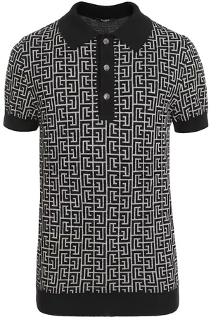 Balmain Polo con monograma estampado