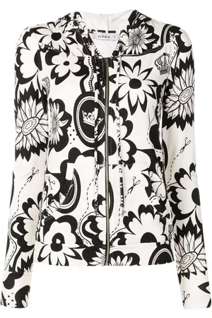 AMIR SLAMA Chaqueta con cremallera y estampado floral