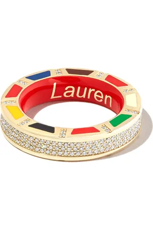 Lauren Rubinski Anillo en oro amarillo y blanco con diamante