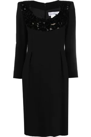 Givenchy Vestido con motivo floral 1990