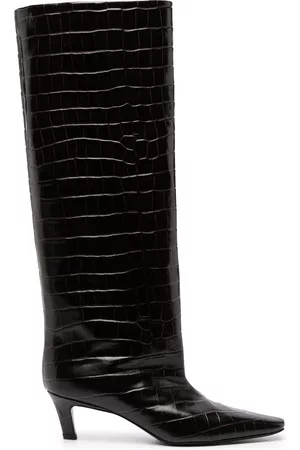 Totême Botas por la rodilla y motivo de cocodrilo en relieve