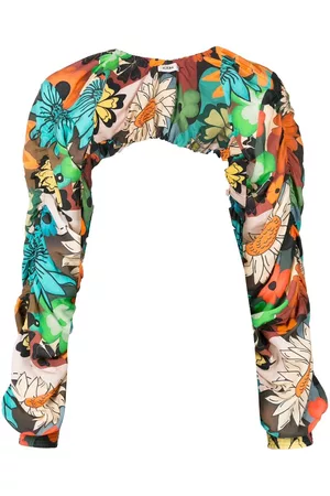 AMIR SLAMA Chaqueta estilo bolero con motivo floral