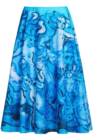 Marni Falda acampanada con estampado de pintura