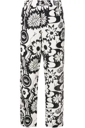 AMIR SLAMA Pantalones rectos con estampado gráfico