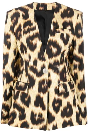 The Attico Blazer Louise con motivo de leopardo