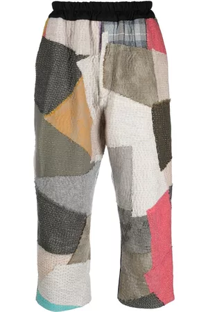 BY WALID Pantalones capri con diseño patchwork