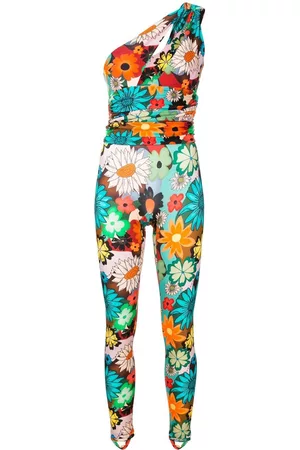 AMIR SLAMA Mono largo con estampado floral