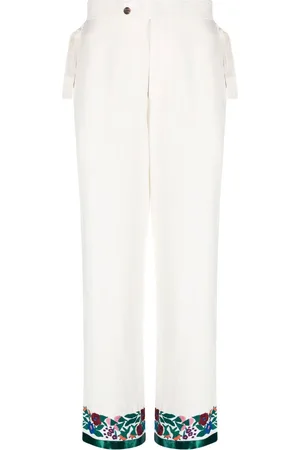 BODE Pantalones con dobladillo bordado