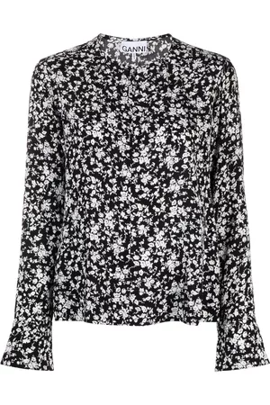 Ganni Blusa con motivo floral