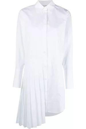 OFF-WHITE Vestido camisero Diag plisado