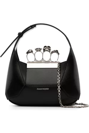 Alexander McQueen Bolso The Jeweled Hobo mini de cuero