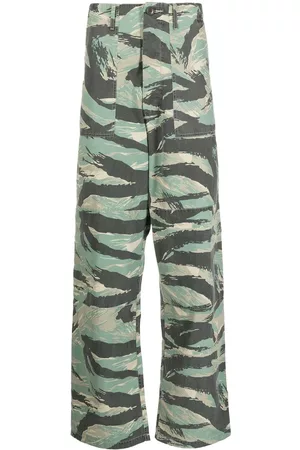 Maharishi Pantalones rectos con motivo militar