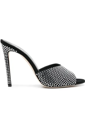 PARIS TEXAS Mules con tacón de 110mm y aplique de cristal
