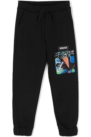 VERSACE Pantalones de chándal con bolsillos de solapa