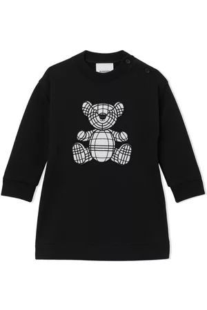 Burberry Vestido Thomas Bear bordado tipo jersey
