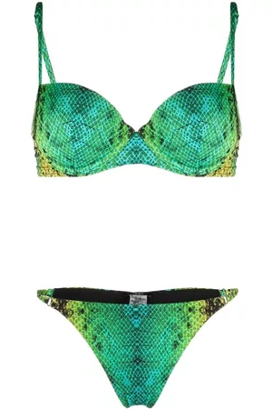 Noire Swimwear Bikini con motivo de piel de serpiente