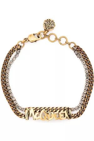 Alexander McQueen Pulsera con letras del logo