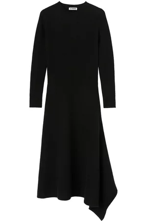 Jil Sander Vestido midi asimétrico