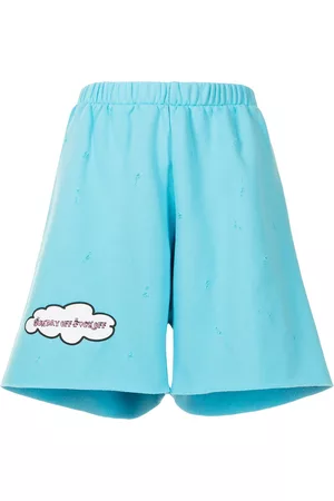 Natasha Zinko Pantalones cortos Sunday con efecto envejecido