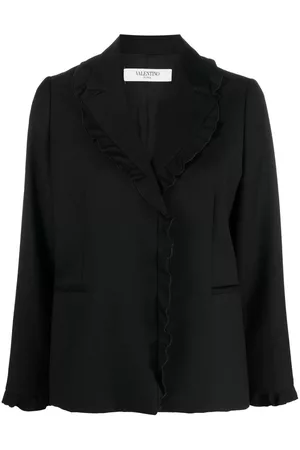 VALENTINO GARAVANI Blazer con ribete de volantes 2000