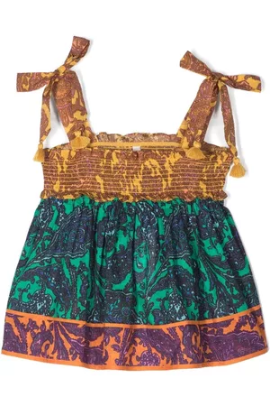 ZIMMERMANN Vestido midi con panel en contraste