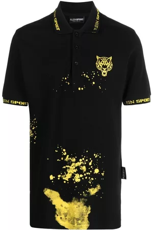 Philipp Plein Polo con estampado de manchas de pintura