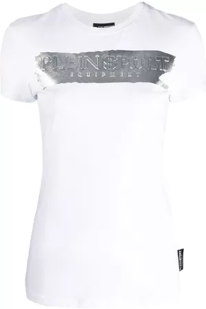 Philipp Plein Camiseta con logo metalizado