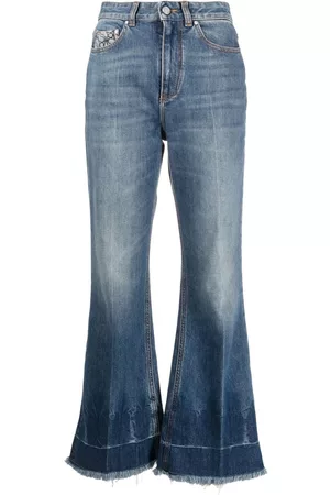 Stella McCartney Vaqueros capri con bordes deshilachados