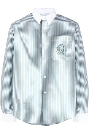 Sporty & Rich Camisa con logo bordado y rayas