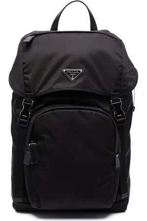 Prada Mochila con placa triangular