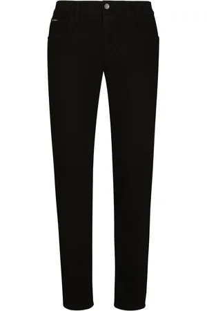 Dolce & Gabbana Vaqueros slim con aplique del logo