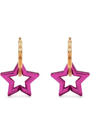 VERSACE Aros con colgante de corazón y estrella