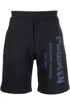 Alexander McQueen Pantalones cortos de deporte con estampado Graffiti