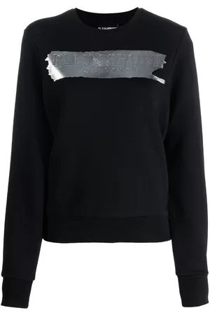 Philipp Plein Sudadera con logo metalizado