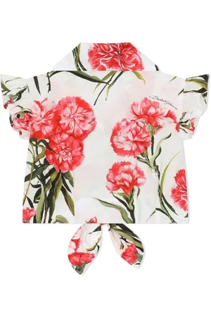 Dolce & Gabbana Blusa con estampado floral y volantes