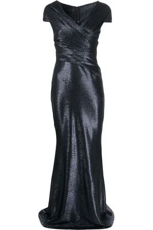 TALBOT RUNHOF Vestido de fiesta ajustado con brillo metalizado
