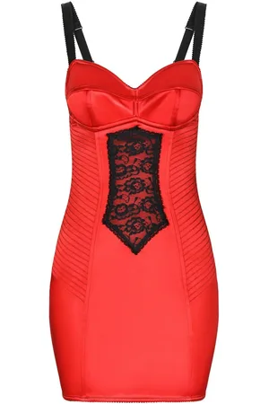 Dolce & Gabbana Vestido corto con detalles de encaje