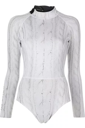 Cynthia Rowley Traje de neopreno con motivo de punto de ochos de 2mm
