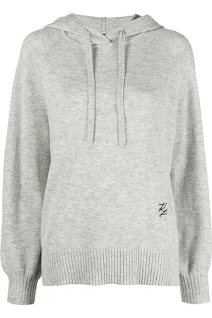 Karl Lagerfeld Sudadera de punto con capucha y logo bordado
