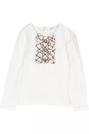 PATACHOU Camiseta con manga larga con lazo a cuadros tartán