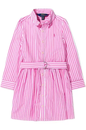 Ralph Lauren Vestido camisero con cinturón y rayas estampadas