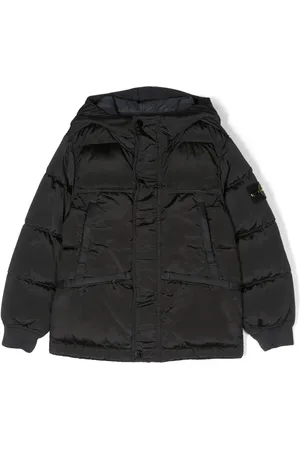 Stone Island Plumífero con parche del logo