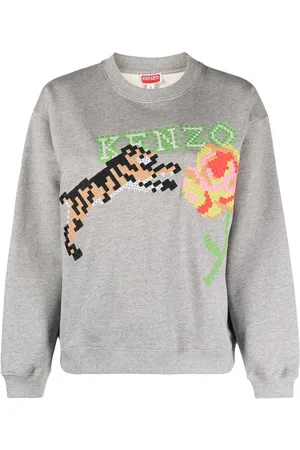 Kenzo Sudadera con motivo de tigre y logo