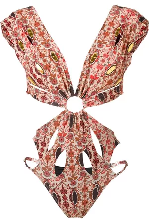 AMIR SLAMA Bañador con estampado floral